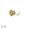 RUGGED HEART 316L SURGICAL STEEL L-SHAPE NOSE RING